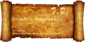 Tolmár Dominika névjegykártya